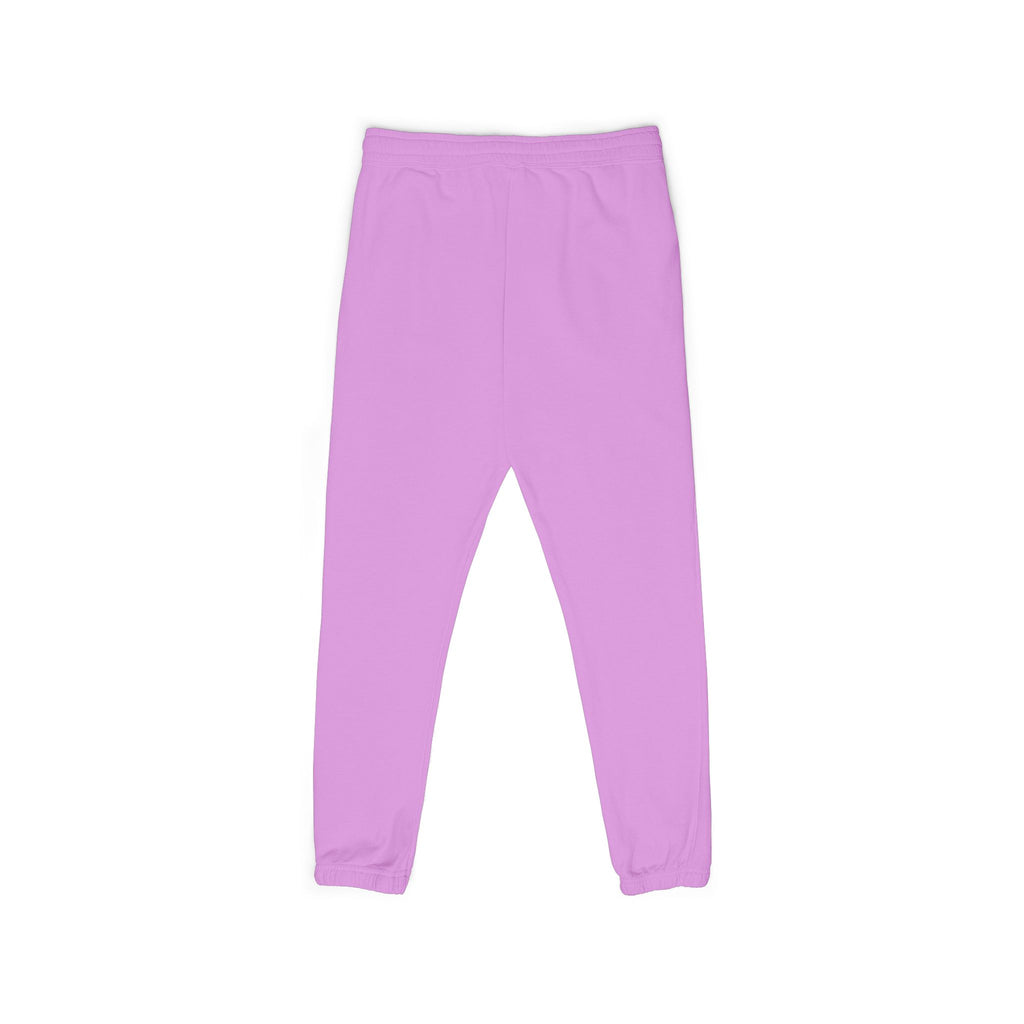 Embroidered Sun Logo Sweatpants — Natural Garment-Dyed Fleece Joggers