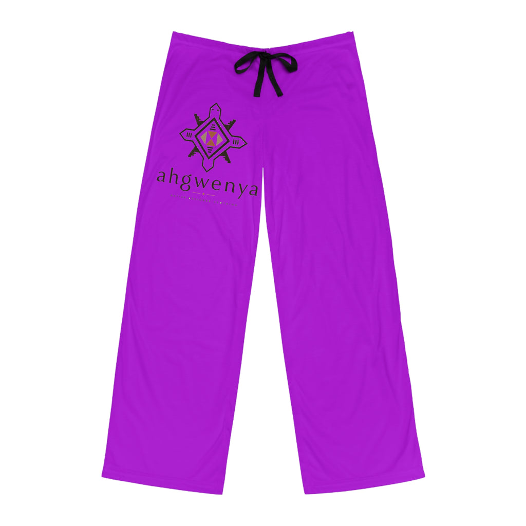 Men's Purple Pajama Pants with Ahgwenya Logo — Cozy Lounge Sleepwear
