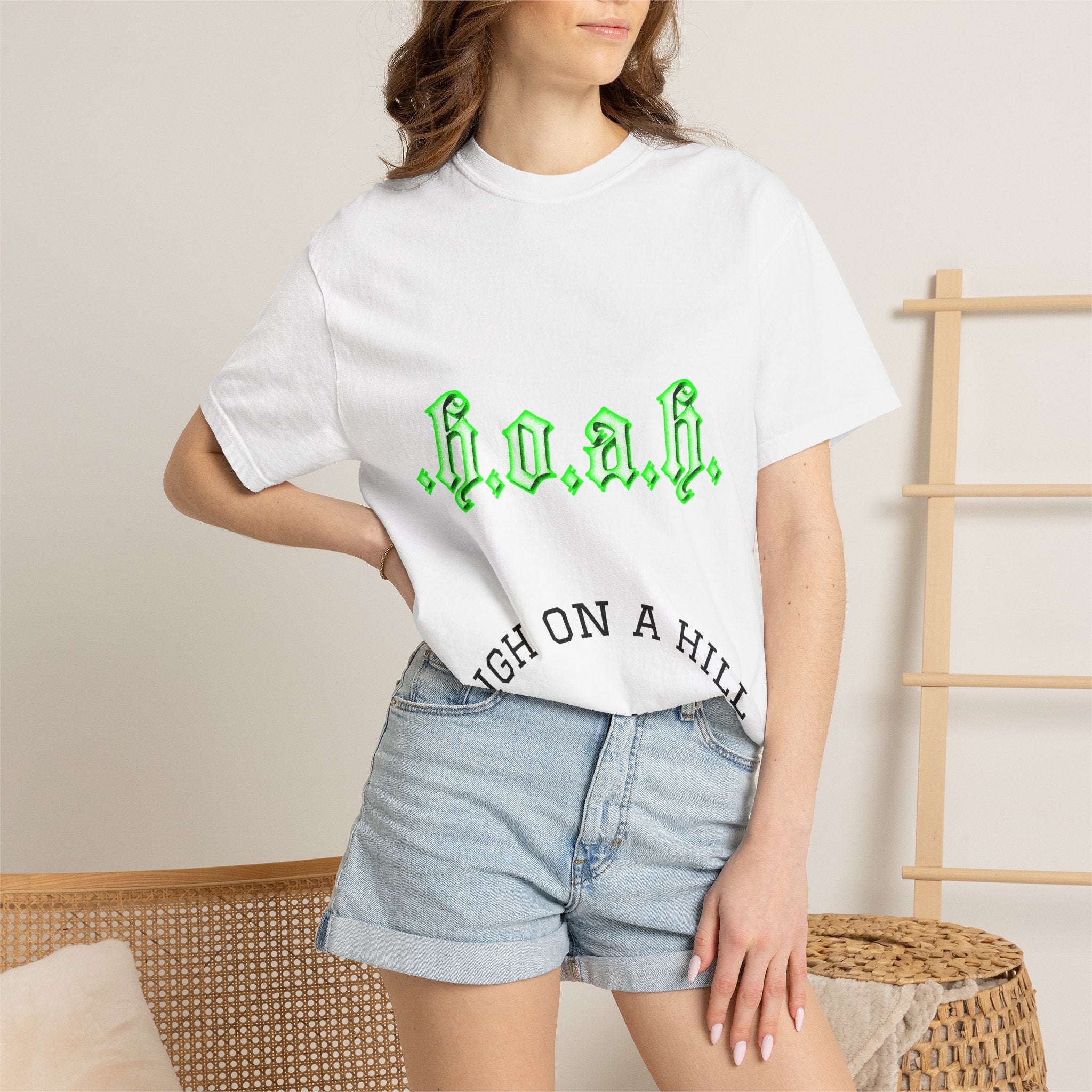 HOAH Neon Green Gothic T-Shirt