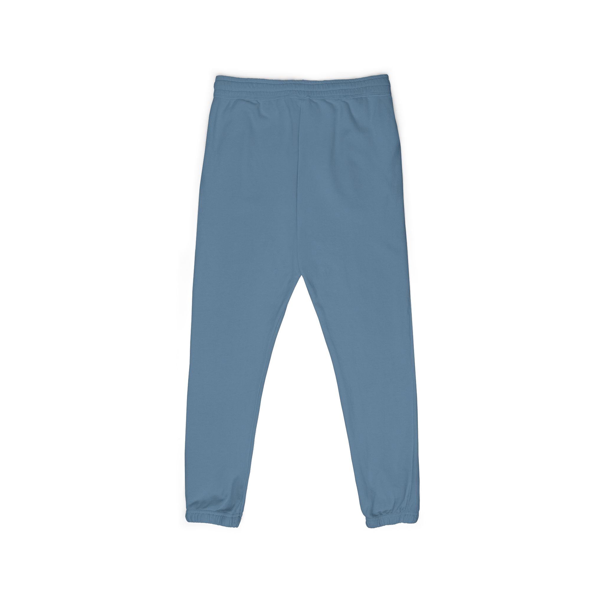 Embroidered Sun Logo Sweatpants — Natural Garment-Dyed Fleece Joggers