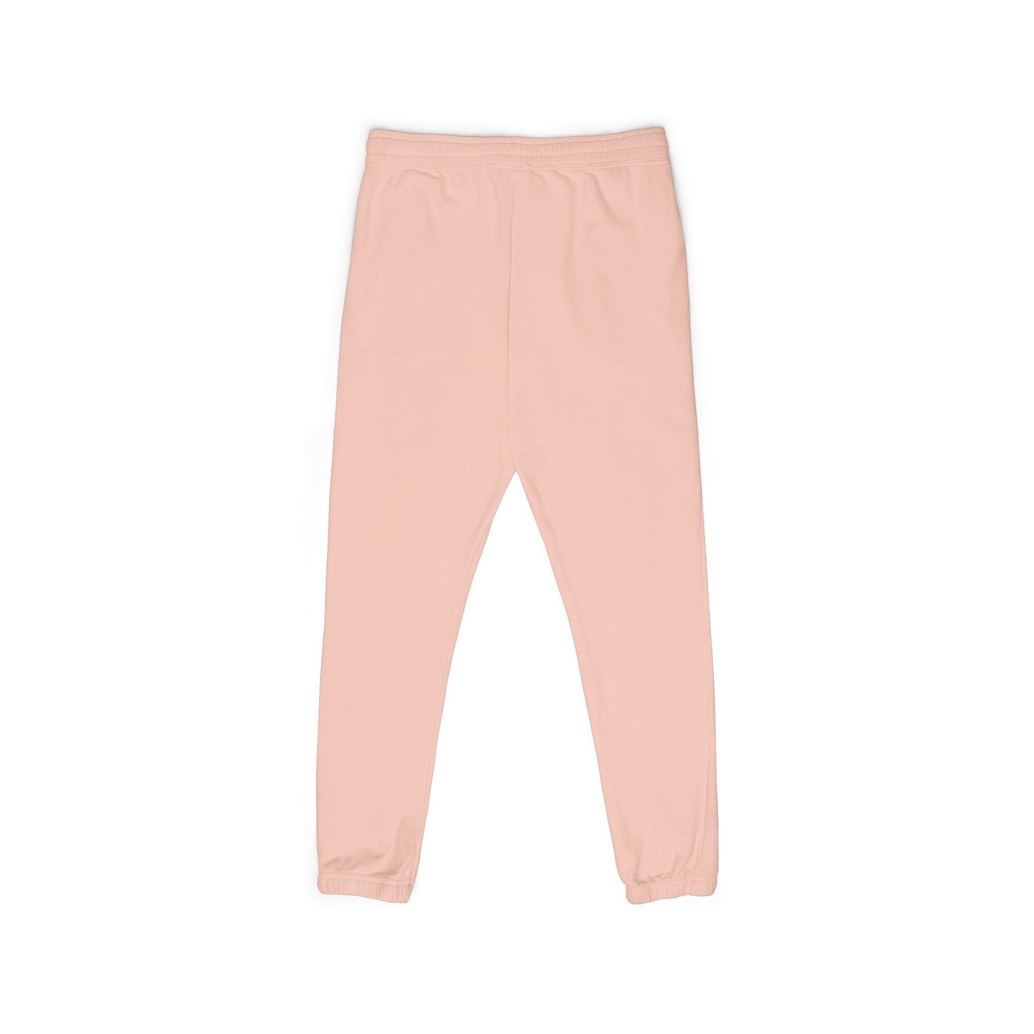 Embroidered Sun Logo Sweatpants — Natural Garment-Dyed Fleece Joggers