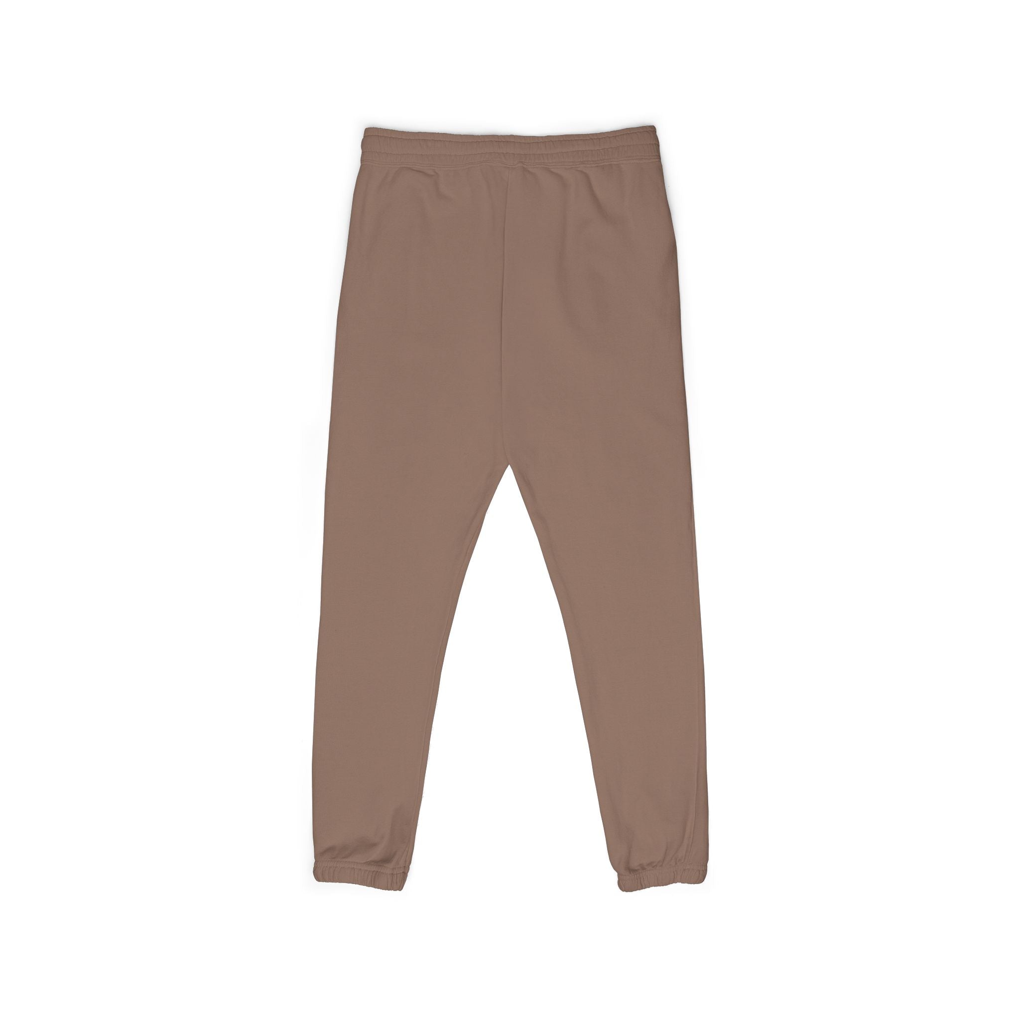 Embroidered Sun Logo Sweatpants — Natural Garment-Dyed Fleece Joggers